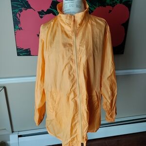 Roaman's Vintage Orange Nylon Windbreaker Jacket Size 1X